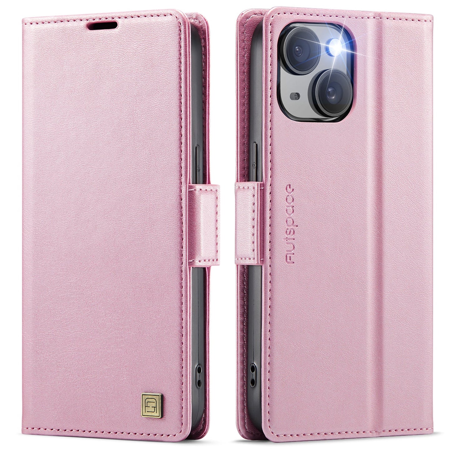 New RFID Blocking Card Holder Wireless Charging Leather Phone Case for iPhone