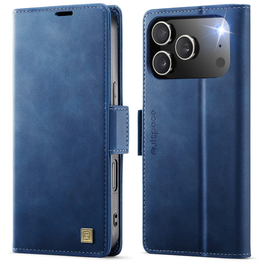 New RFID Blocking Card Holder Wireless Charging Leather Phone Case for iPhone 17 Pro Max