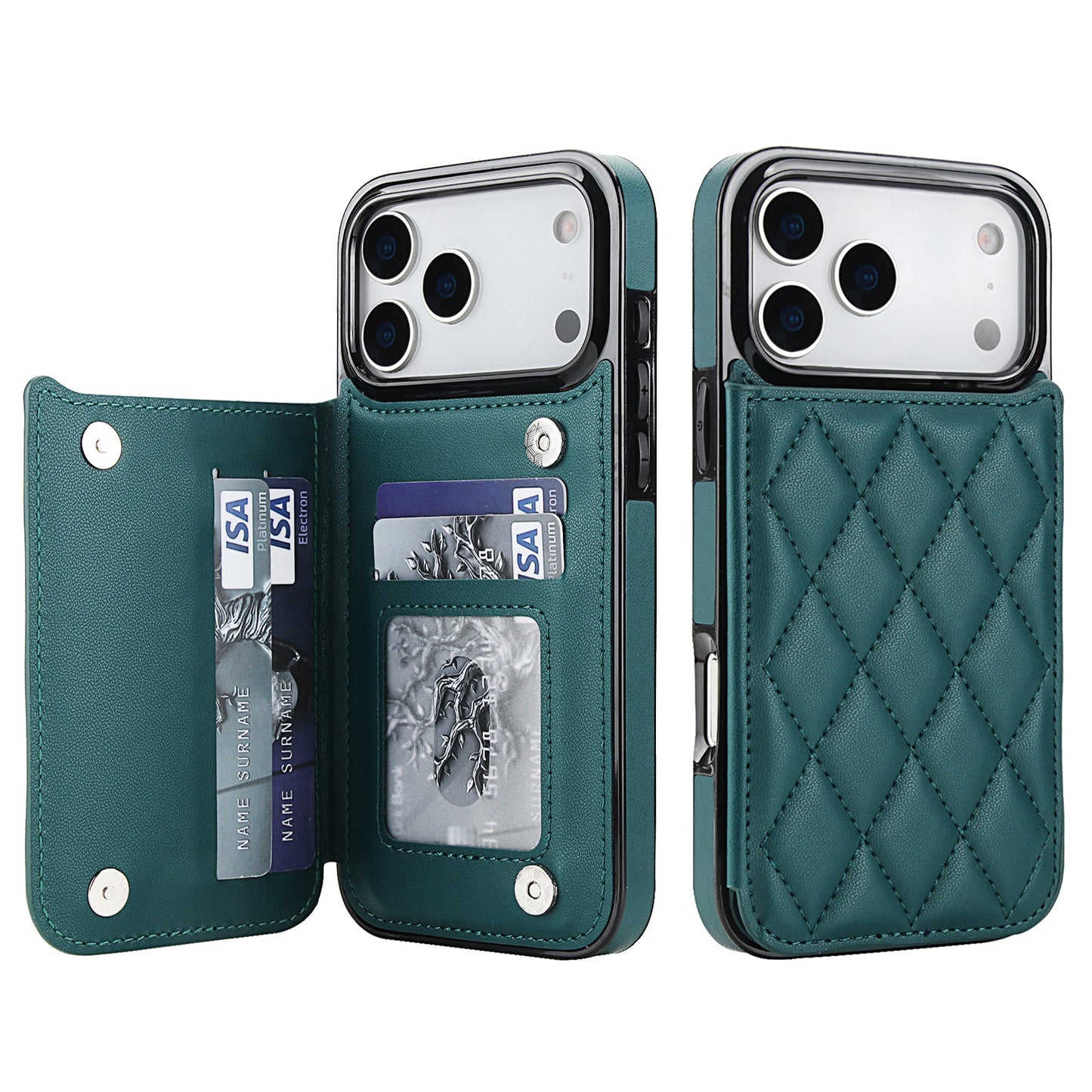 New Light Luxury Card Holder Leather Phone Case for iPhone 17 Pro Max