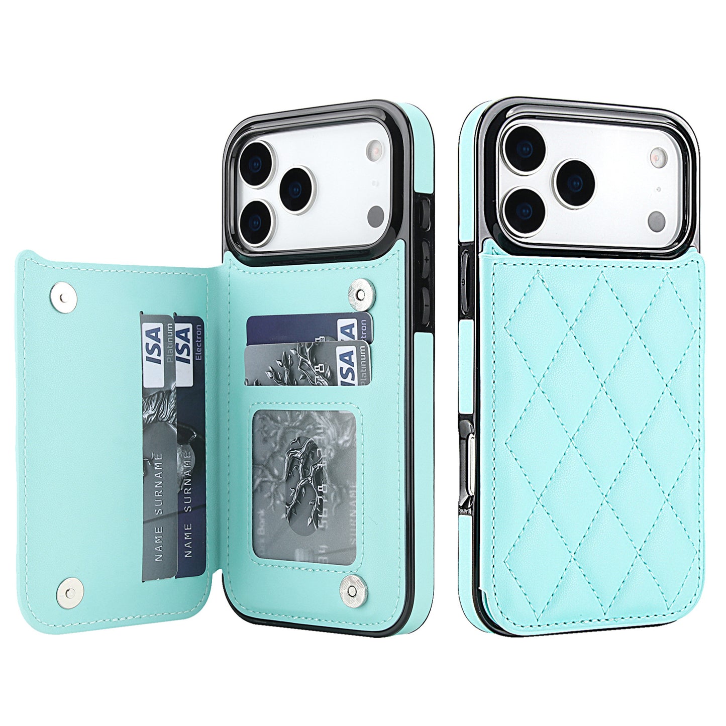 New Light Luxury Card Holder Leather Phone Case for iPhone 17 Pro Max