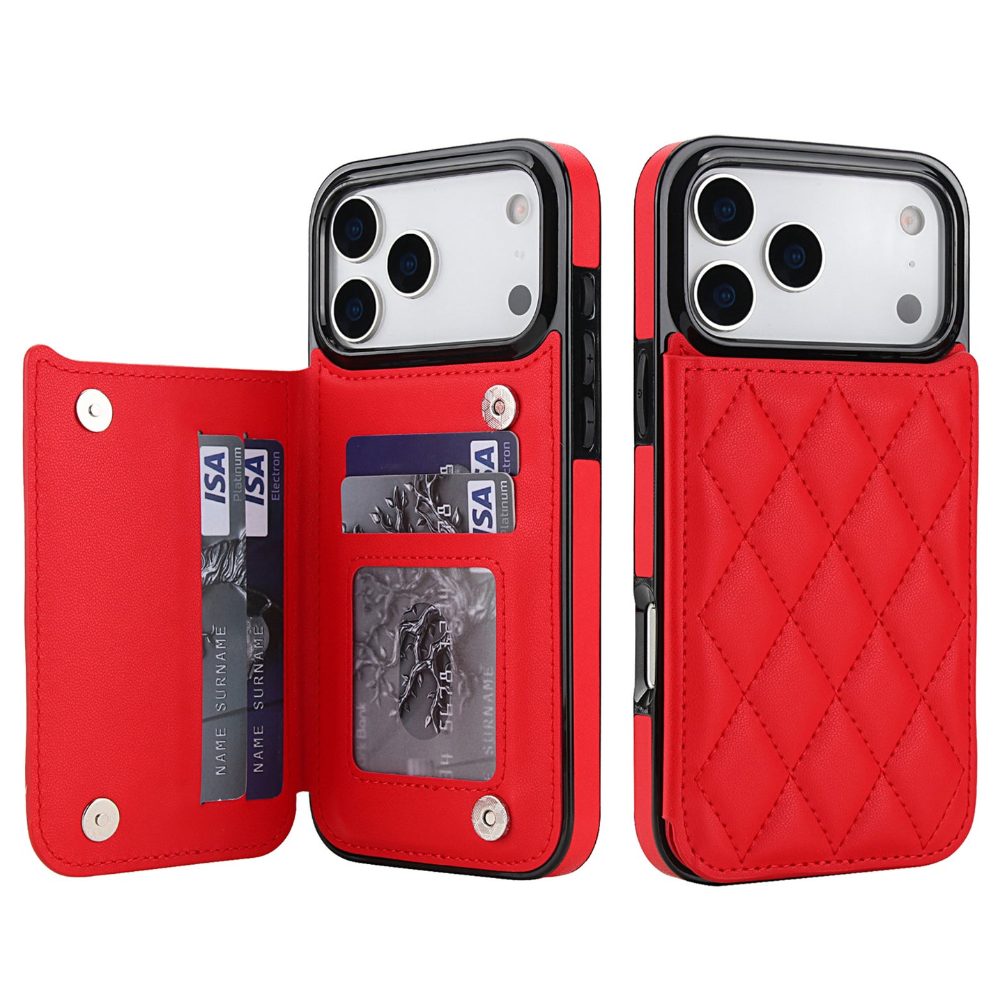 New Light Luxury Card Holder Leather Phone Case for iPhone 17 Pro Max