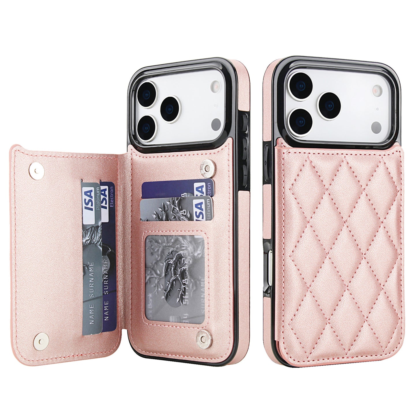 New Light Luxury Card Holder Leather Phone Case for iPhone 17 Pro Max