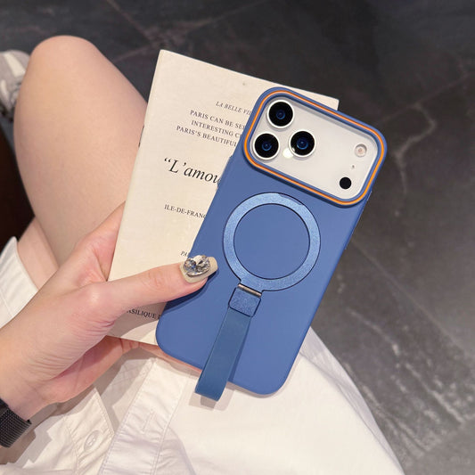 New Matte Skin-Feel Metal Phone Holder Lanyard Case for iPhone 17 Pro Max