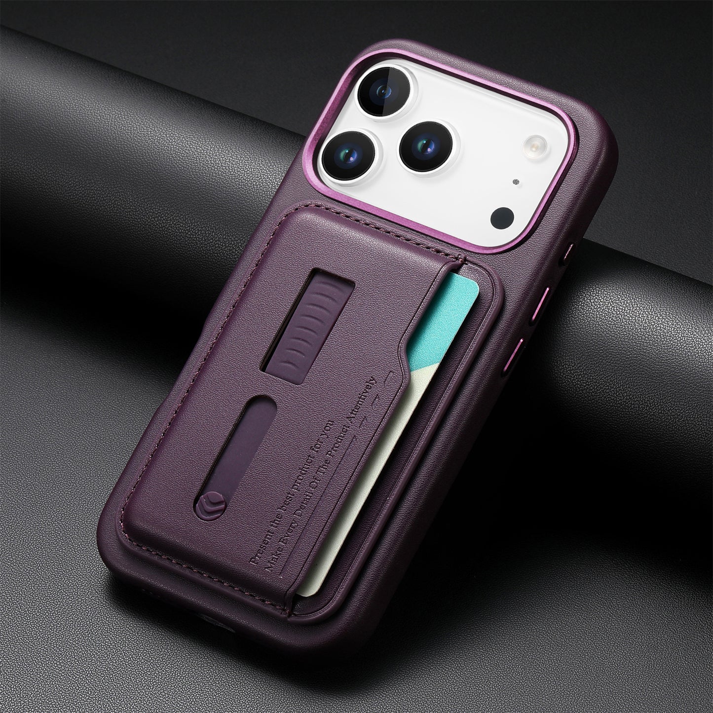 New Card Holder Hidden Wrist Strap Magasfe Phone Case for 17 Pro Max