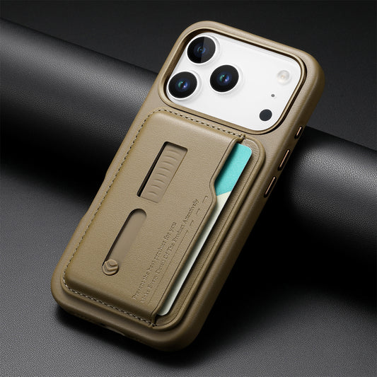 New Card Holder Hidden Wrist Strap Magasfe Phone Case for 17 Pro Max