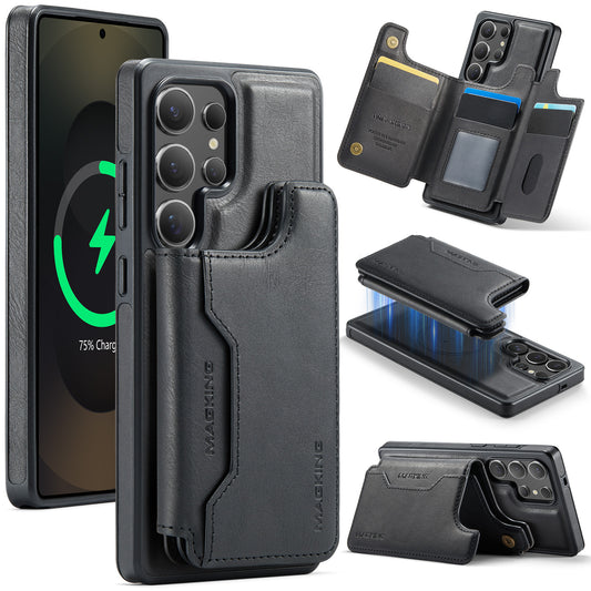 New 2-in-1 RFID Blocking Card Holder Leather Phone Case for Samsung