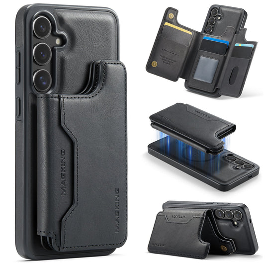 New 2-in-1 RFID Blocking Card Holder Leather Phone Case for Samsung Galaxy S25