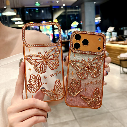 New Bling Glitter Butterfly Phone Case for iPhone 17 Pro Max