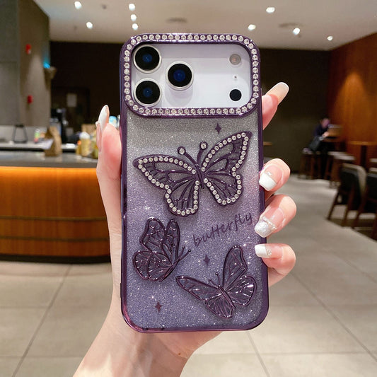 New Bling Glitter Butterfly Phone Case for iPhone 17 Pro Max