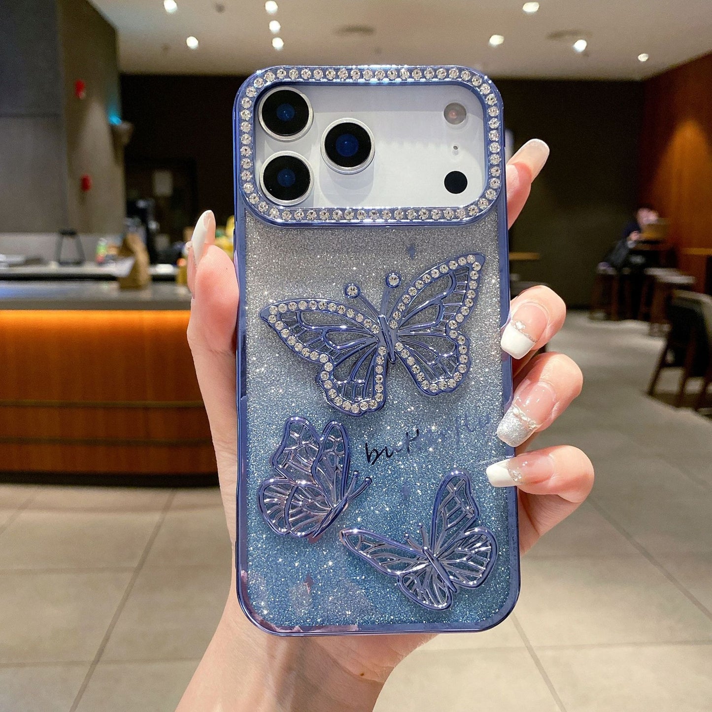 New Bling Glitter Butterfly Phone Case for iPhone 17 Pro Max